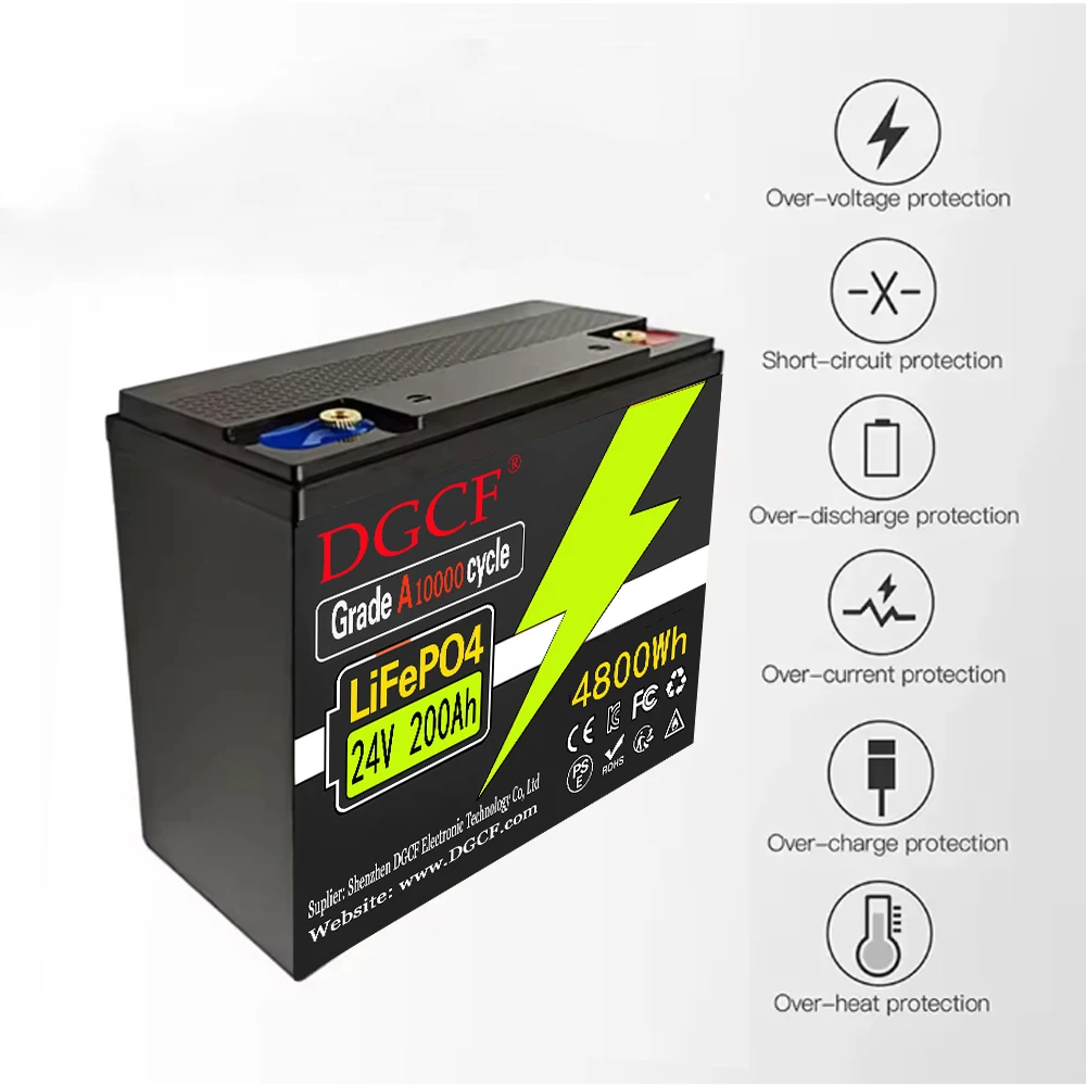 100Ah-500Ah 24V LiFePO4 Lithium Battery, Built-in 200A BMS, Rechargeable Battery, for RV/Camper, Solar, Marine, Overland/Van
100Ah-500Ah 24V LiFePO4 Lithium Battery, Built-in 200A BMS, Rechargeable Battery, for RV/Camper, Solar, Marine, Overland/Van