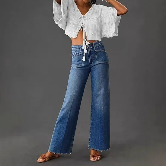 Flare Pants Jeans Women Stretch Boot Cut High Waist Washed Distressed Pockets Streetwear 2025 Denims Ankle Length Trousers
Flare Pants Jeans Women Stretch Boot Cut High Waist Washed Distressed Pockets Streetwear 2025 Denims Ankle Length Trousers