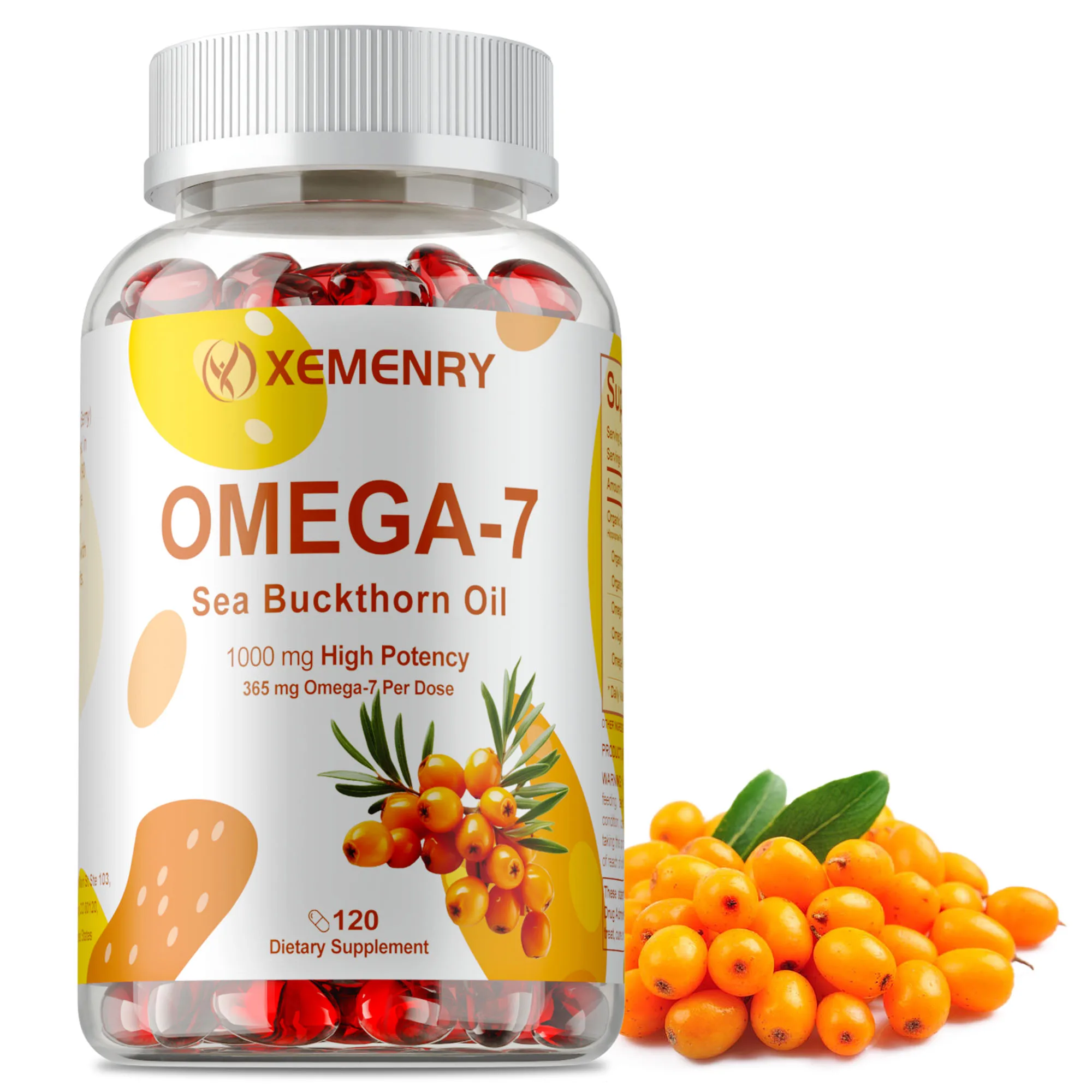OMEGA-7 Sea Buckthorn Oil - Boosts Energy, Antioxidant, Supports Heart, Skin & Cardiovascular Health, Immunity, Non-GMO
OMEGA-7 Sea Buckthorn Oil - Boosts Energy, Antioxidant, Supports Heart, Skin & Cardiovascular Health, Immunity, Non-GMO