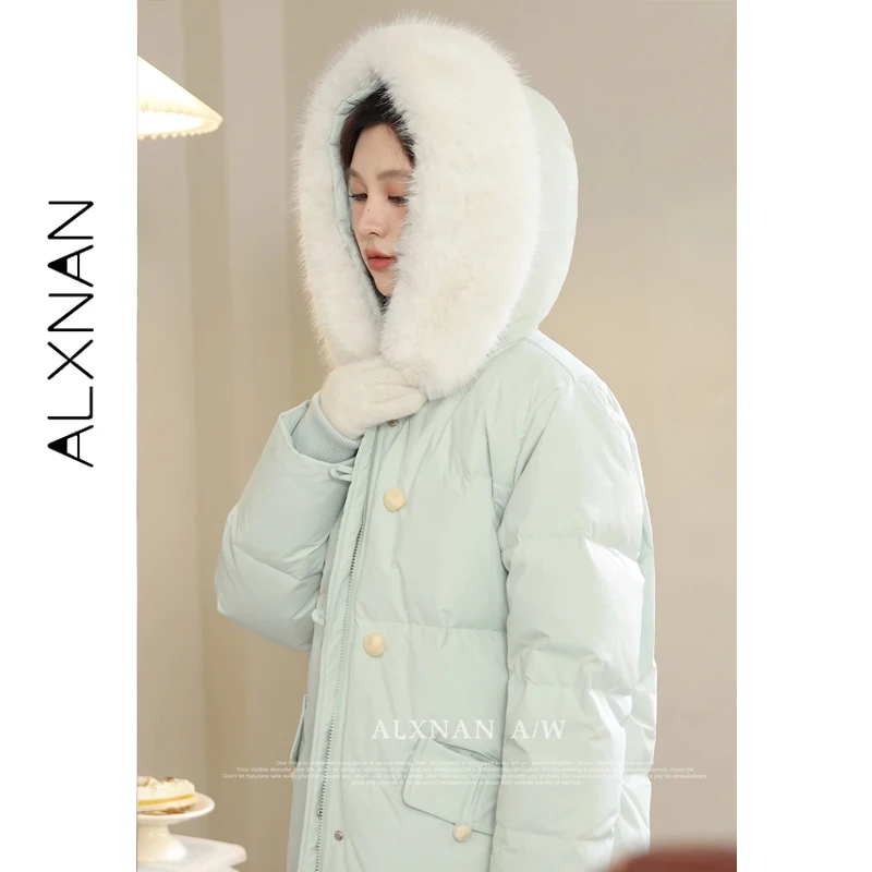 ALXNAN Light Green Down Jacket Women 2026 Winter Thickened Warm Hooded Chic Buttons Loose-fit Coats Long Jackets Female LXN32786
ALXNAN Light Green Down Jacket Women 2026 Winter Thickened Warm Hooded Chic Buttons Loose-fit Coats Long Jackets Female LXN32786