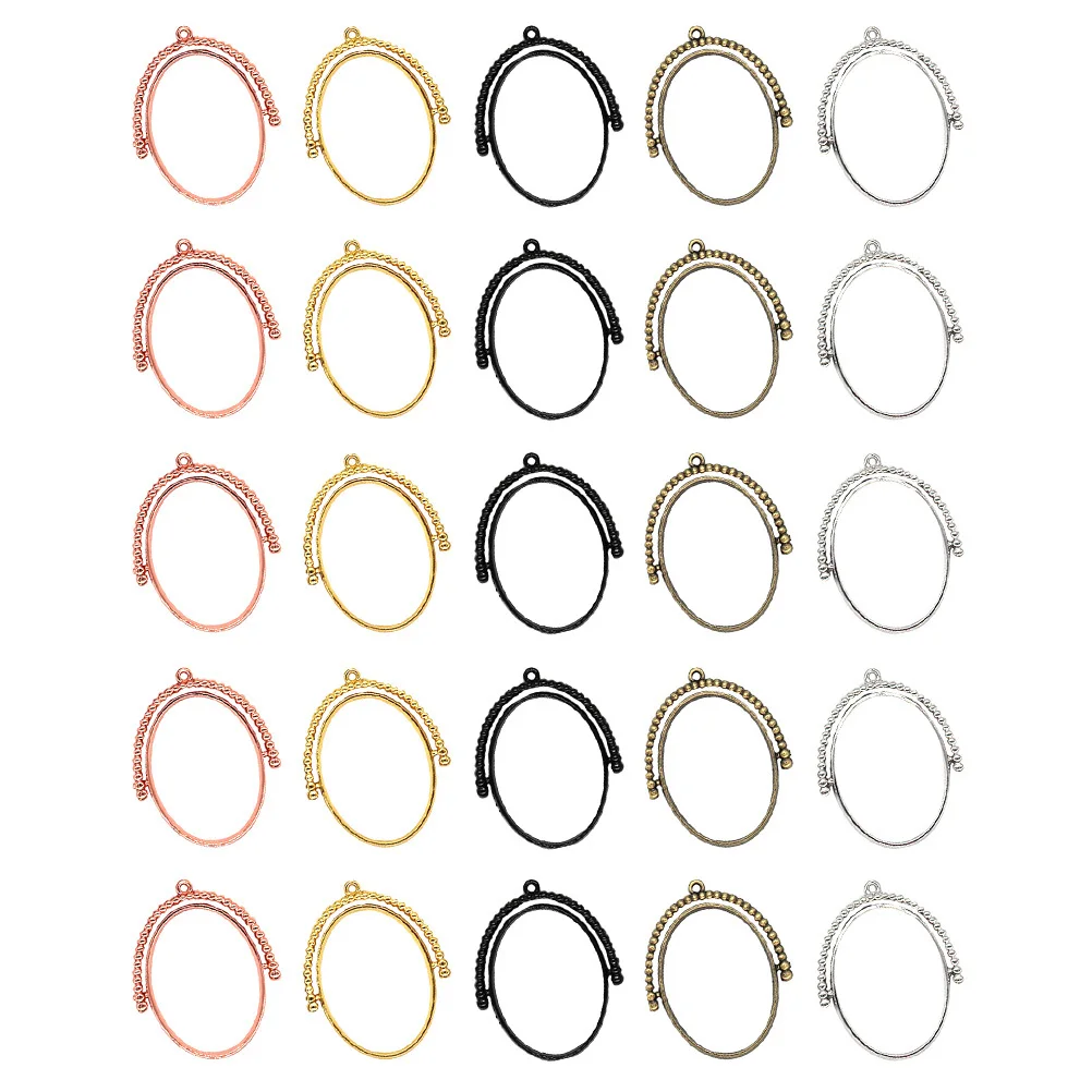 25pcs Alloy Bezel Jewelry Accessories Hollow Frame Pendants For Diy Resin Crafts Rotatable Open Charms Making Sweater Chains
25pcs Alloy Bezel Jewelry Accessories Hollow Frame Pendants For Diy Resin Crafts Rotatable Open Charms Making Sweater Chains