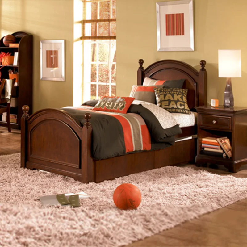 American full solid wood children's small bed, 1.2m solid wood bed, 1.5m princess bed, single bed
American full solid wood children's small bed, 1.2m solid wood bed, 1.5m princess bed, single bed