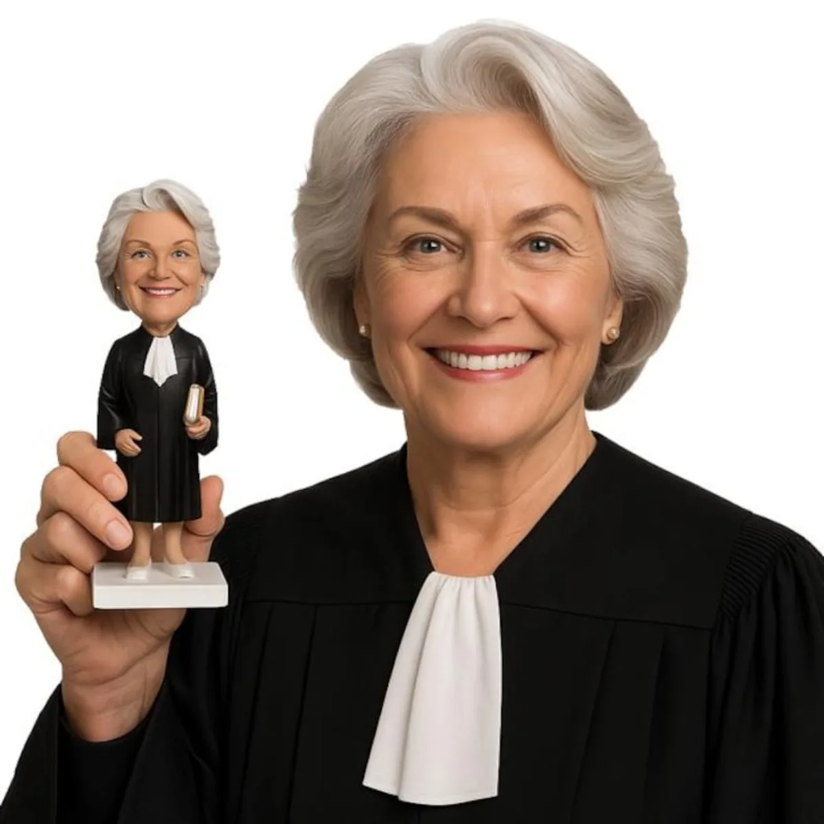 Персонализированная фигурка-бобблхед из глины ручной работы по фото: женщина-судья Верховного суда — идеальный подарок на день рождения или выход на пенсию
Персонализированная фигурка-бобблхед из глины ручной работы по фото: женщина-судья Верховного суда — идеальный подарок на день рождения или выход на пенсию