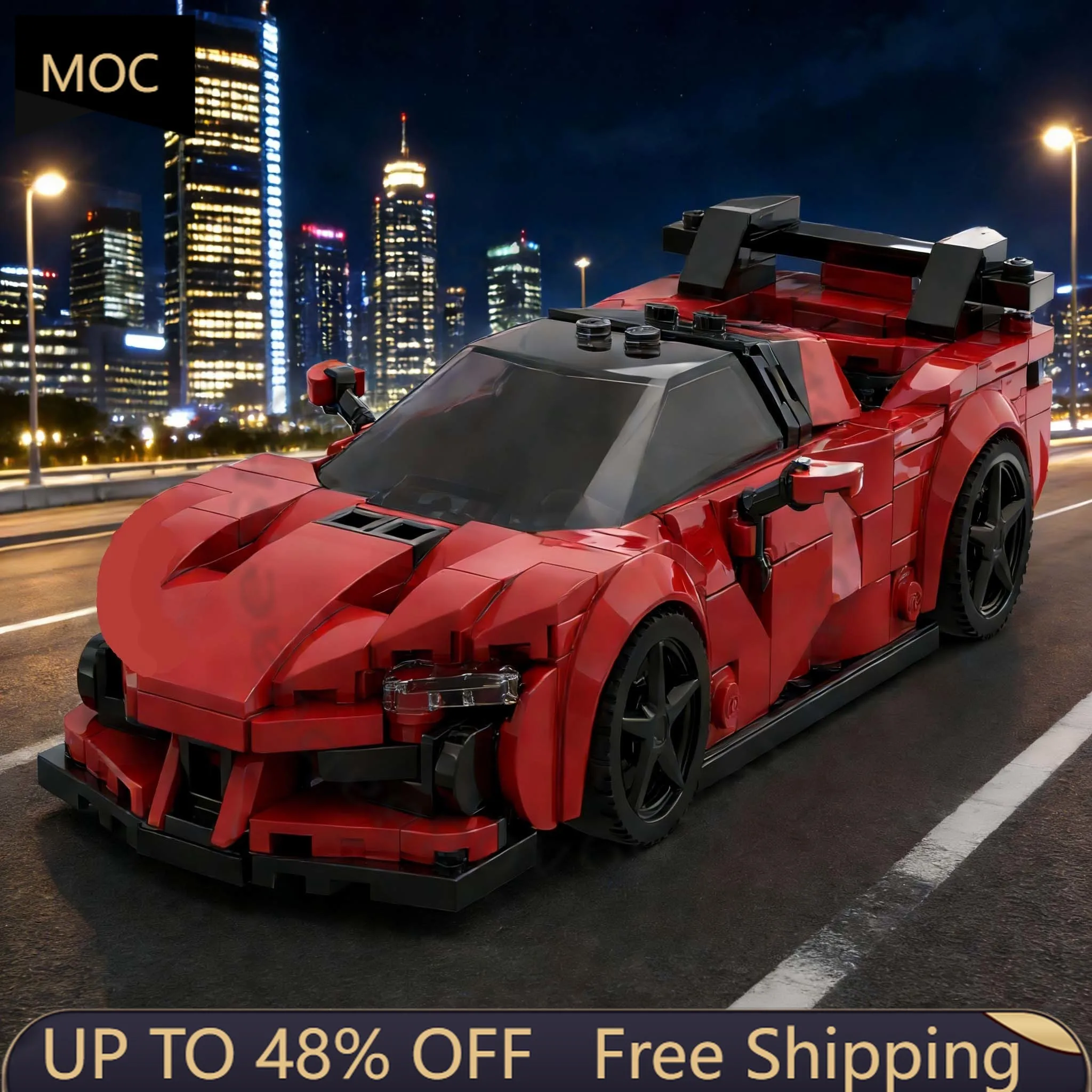 358 PCS Speedy Sports Car 77254 Headlight Fix + Mods MOC Customize Modular Building Block Technology DIY Boys Holiday Toy Gifts
358 PCS Speedy Sports Car 77254 Headlight Fix + Mods MOC Customize Modular Building Block Technology DIY Boys Holiday Toy Gifts