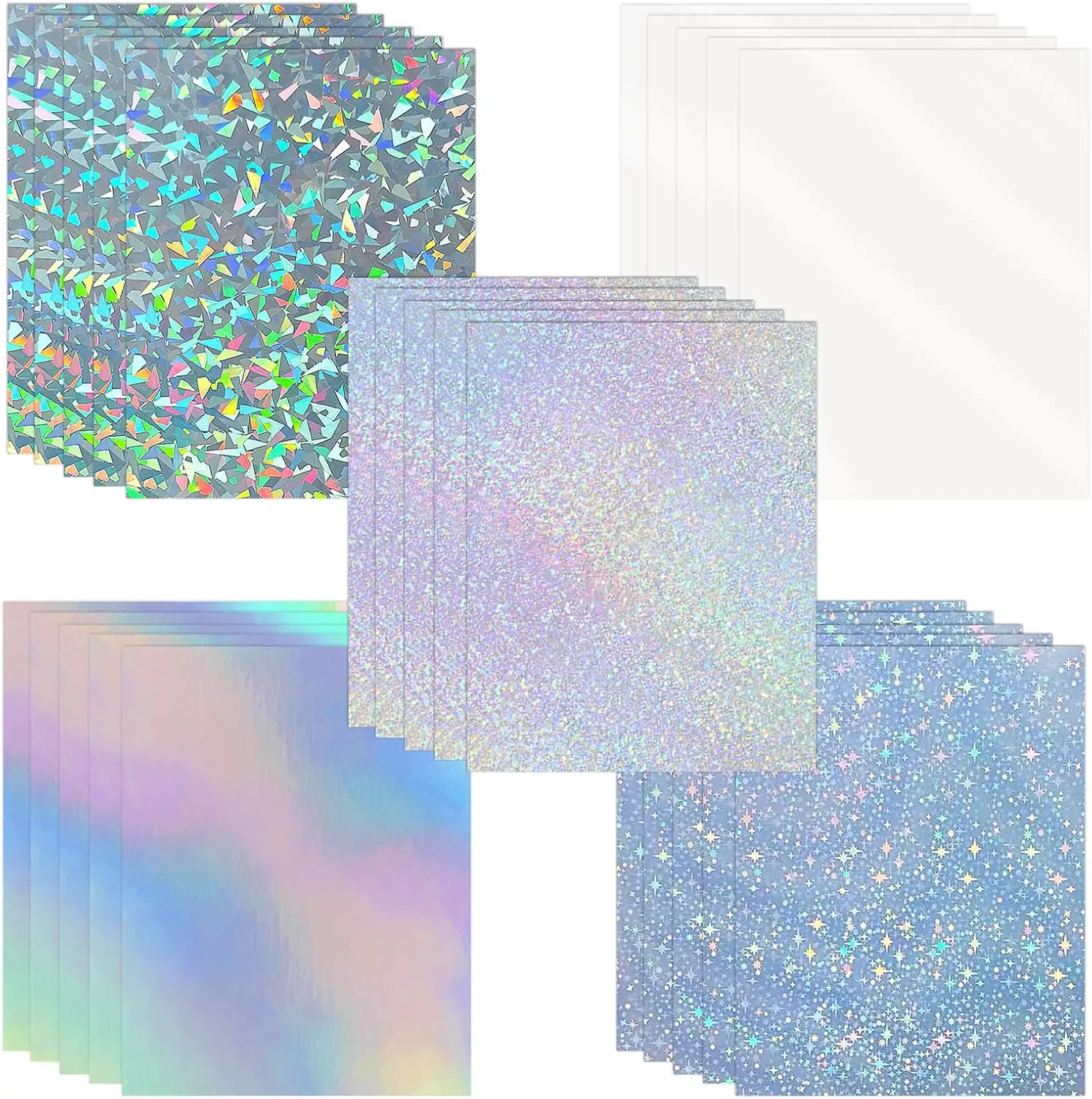 Holographic Sticker Paper A4, 25 Sheets Printable Vinyl for Inkjet & Laser Printer, Waterproof Quick Dry Rainbow Diamond Dots
Holographic Sticker Paper A4, 25 Sheets Printable Vinyl for Inkjet & Laser Printer, Waterproof Quick Dry Rainbow Diamond Dots