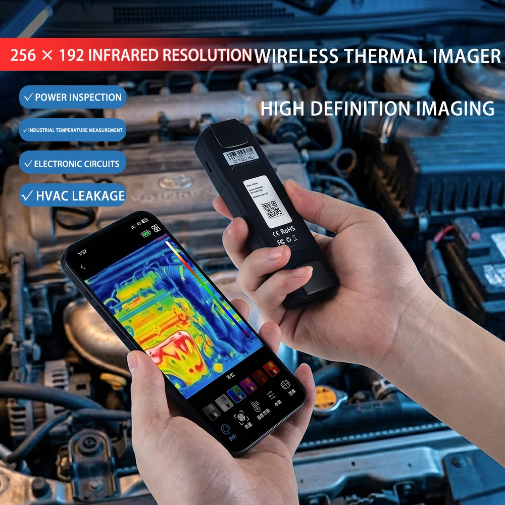 ZIYOUHU Handheld Portable Wireless Thermal Imaging Thermometer Industrial Observation Circuit Mobile iInstrument
ZIYOUHU Handheld Portable Wireless Thermal Imaging Thermometer Industrial Observation Circuit Mobile iInstrument
