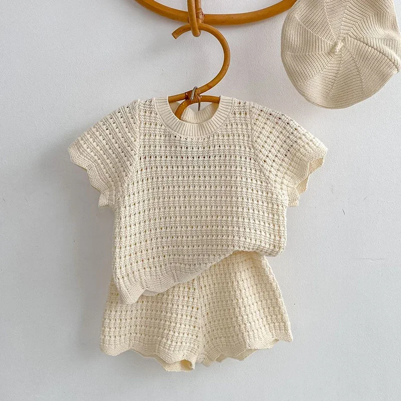2026 New Summer 0-6Yrs Infant Baby Girls Clothing Set Children Clothes Suit Short Sleeved Solid Color Knitted Pullover+Shorts
2026 New Summer 0-6Yrs Infant Baby Girls Clothing Set Children Clothes Suit Short Sleeved Solid Color Knitted Pullover+Shorts