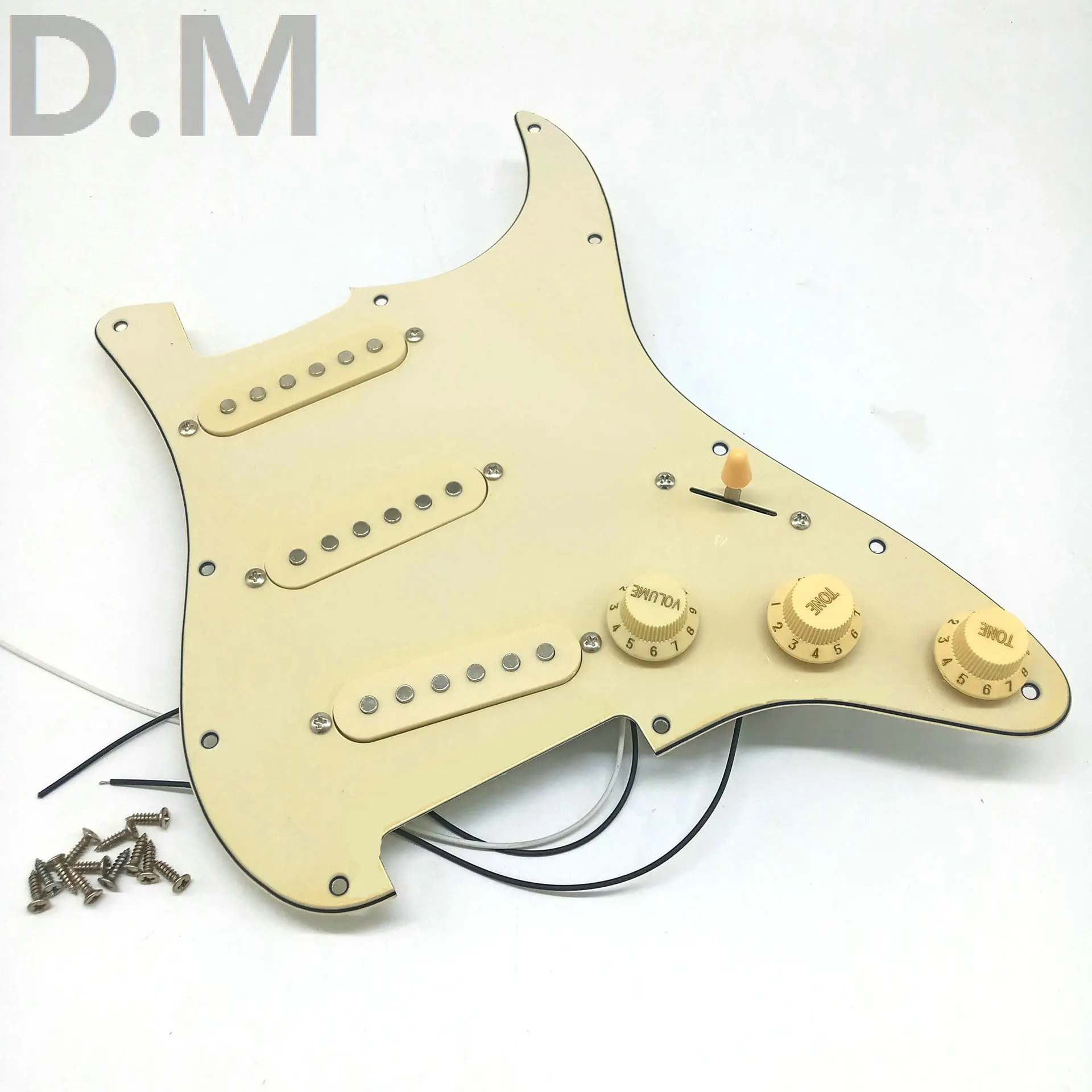 Electric Guitar Accessories ST SQ Single Panel with Pickup Circuit Assembly SSS3 Single Panel Full Set Yellow 
Electric Guitar Accessories ST SQ Single Panel with Pickup Circuit Assembly SSS3 Single Panel Full Set Yellow