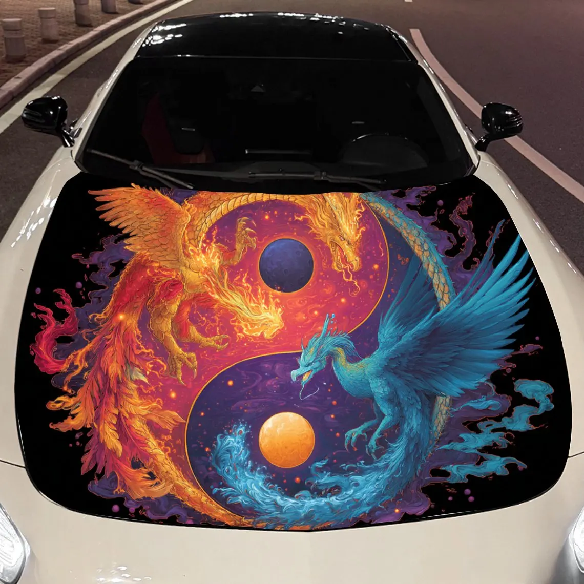 Red and Blue Dragon-Phoenix Tai Chi Car Hood Vinyl Stickers Car Surface Protection Decal Car Decoration Cover Vinyl Wraps Waterp
Red and Blue Dragon-Phoenix Tai Chi Car Hood Vinyl Stickers Car Surface Protection Decal Car Decoration Cover Vinyl Wraps Waterp