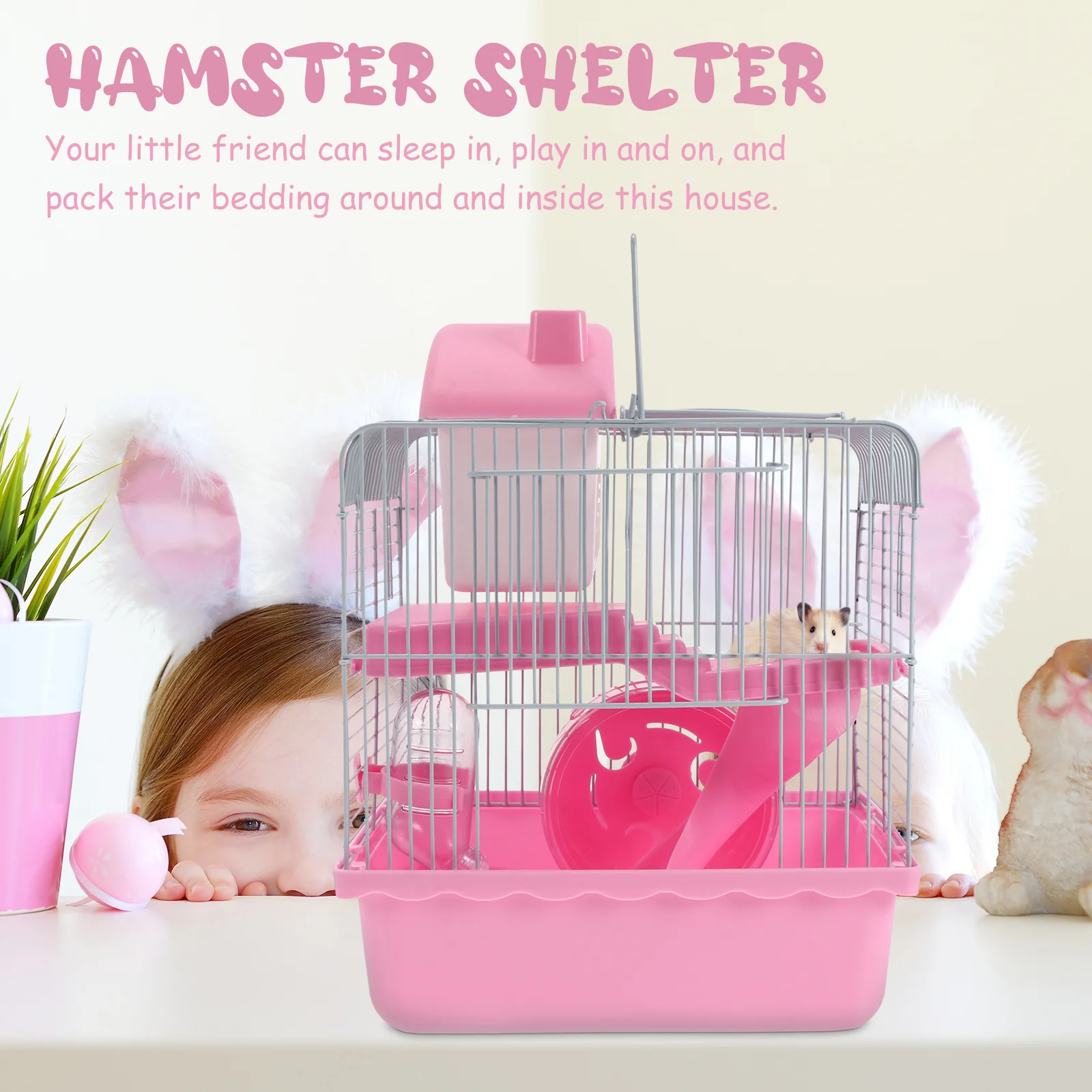 Double Layer Hamster Cage Small Castle Luxury Pet House For Hamster Mouse Rat Chinchilla Hedgehog Hideout Hut Nest Play Spot
Double Layer Hamster Cage Small Castle Luxury Pet House For Hamster Mouse Rat Chinchilla Hedgehog Hideout Hut Nest Play Spot