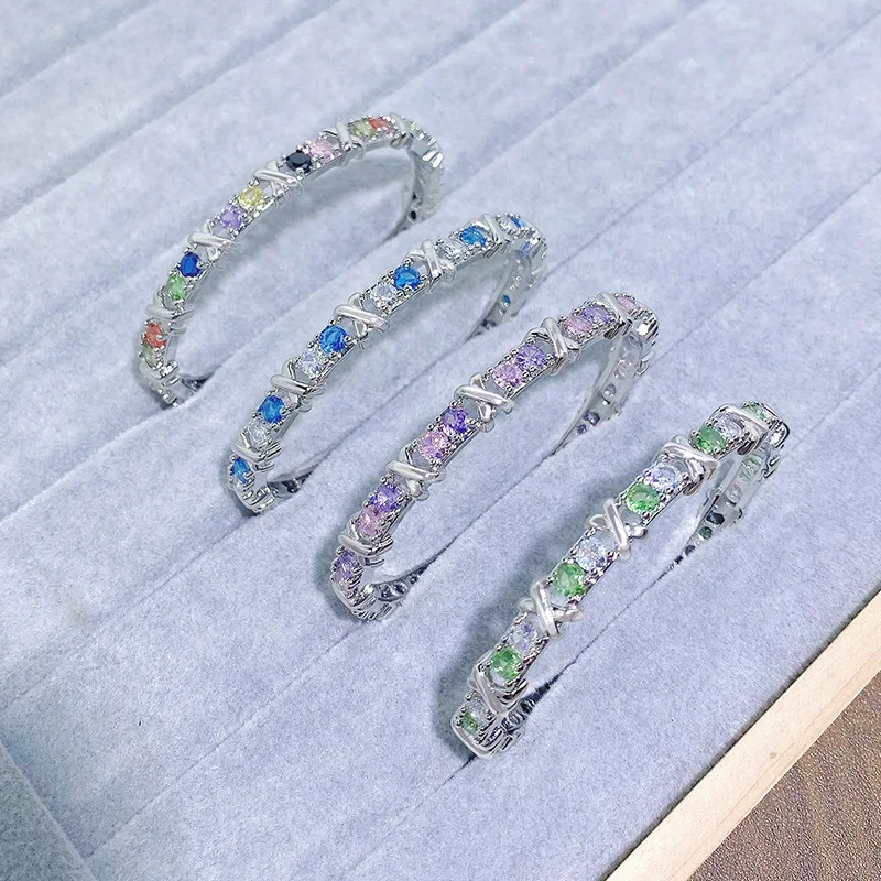 2025 New Silver Plated Color Zircon Open Bangle for Women - Full Row Sparkling Stones
2025 New Silver Plated Color Zircon Open Bangle for Women - Full Row Sparkling Stones