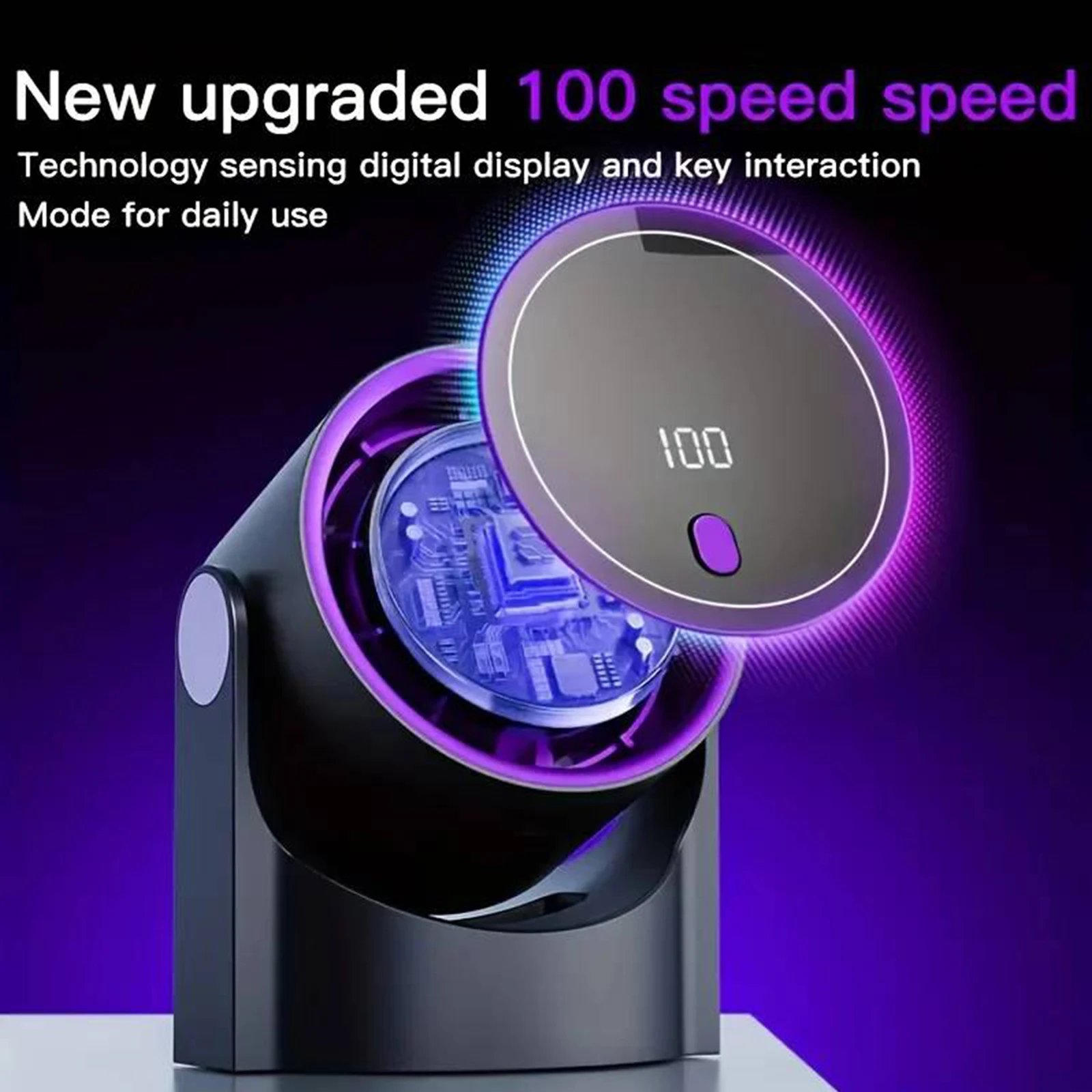 Turbo Table Fan 100 Speeds Digital Display Cooling Fan with Rechargeable Battery Wall-Mouted Design for Bedroom Office Travel
Turbo Table Fan 100 Speeds Digital Display Cooling Fan with Rechargeable Battery Wall-Mouted Design for Bedroom Office Travel