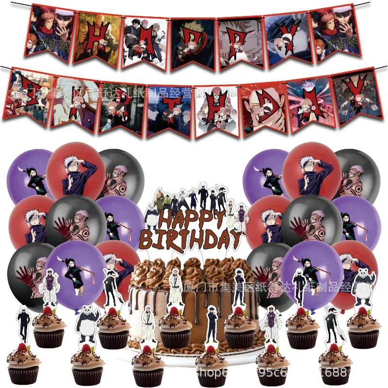 Jujutsu Kaisen Birthday Party Decorations Anime Action Figures Periphery Gojo Satoru Itadori Yuji Diy Theme Party Supplies New
Jujutsu Kaisen Birthday Party Decorations Anime Action Figures Periphery Gojo Satoru Itadori Yuji Diy Theme Party Supplies New