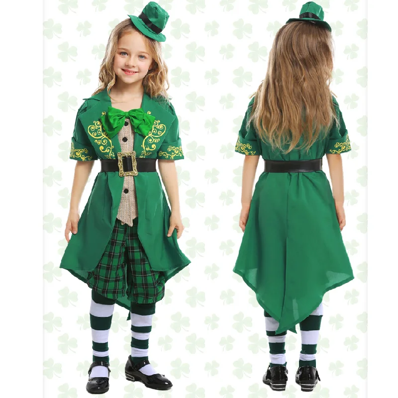 Irish Festival Costumes for Girls Green Elf Cosplay Costume Saint Patrick's Day Party performance Kid Outfits Suits 6pcs
Irish Festival Costumes for Girls Green Elf Cosplay Costume Saint Patrick's Day Party performance Kid Outfits Suits 6pcs