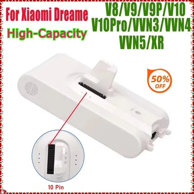 Battery for Dreame V8 V9 V9P V9B XR V10 VVN3 VVN4 VVN5 Replacement Battery Handheld Cordless Vacuum Cleaner Accessory
Battery for Dreame V8 V9 V9P V9B XR V10 VVN3 VVN4 VVN5 Replacement Battery Handheld Cordless Vacuum Cleaner Accessory