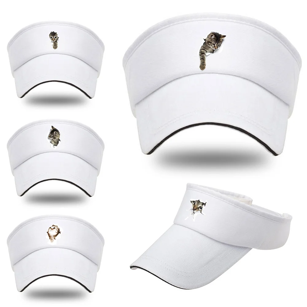 Summer Breathable Sunscreen Sun Caps for Men Women's Travel Beach Visors Hats Baseball Cap Cat Print All Cotton Empty Top Hat
Summer Breathable Sunscreen Sun Caps for Men Women's Travel Beach Visors Hats Baseball Cap Cat Print All Cotton Empty Top Hat