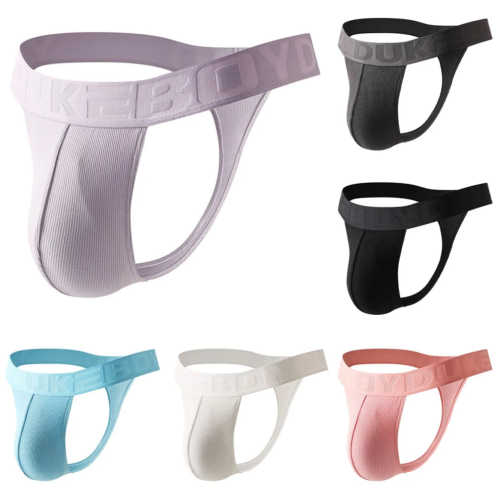 Elastic Comfortable Fabric Men's Ribbed Briefs Thong Underwear Fashion Low Waist Breathable Pouch Male G-string
Elastic Comfortable Fabric Men's Ribbed Briefs Thong Underwear Fashion Low Waist Breathable Pouch Male G-string