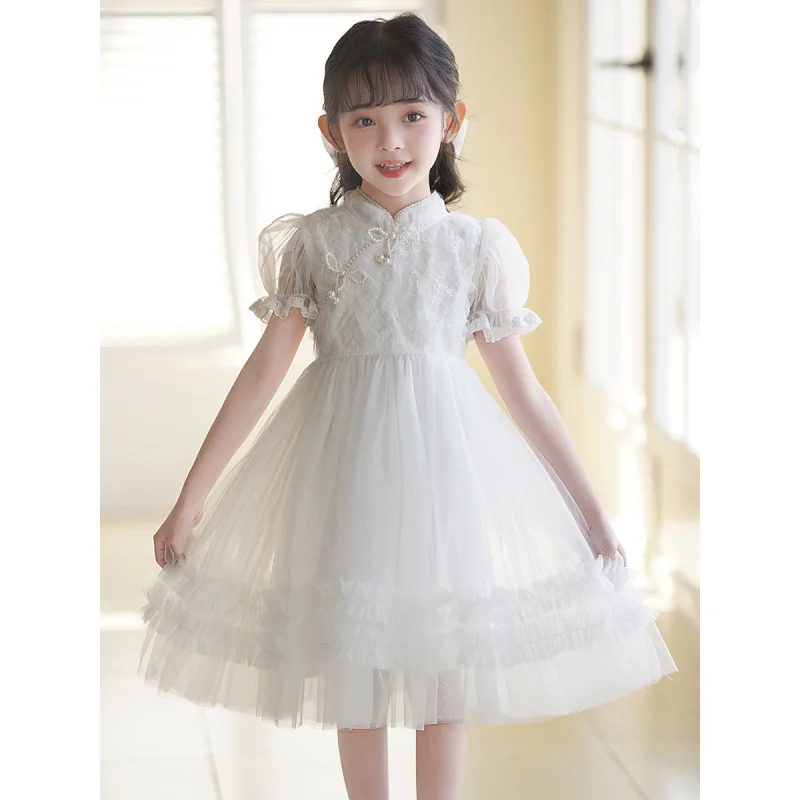Children's Cheongsam Dress Summer New White Girl Chinese Style Princess Dress Baby Children's Day Performance Costume
Children's Cheongsam Dress Summer New White Girl Chinese Style Princess Dress Baby Children's Day Performance Costume