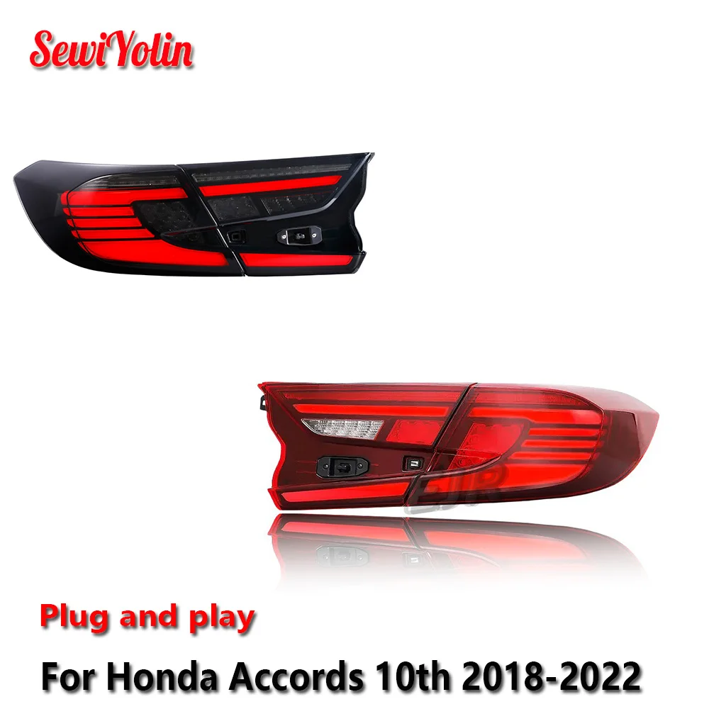 Car LED Tail Light Assemblies For Honda Accords 10th 2018-2022 Auto Fog DRL Brake Turn Signal Lamp Plug and Play
Car LED Tail Light Assemblies For Honda Accords 10th 2018-2022 Auto Fog DRL Brake Turn Signal Lamp Plug and Play