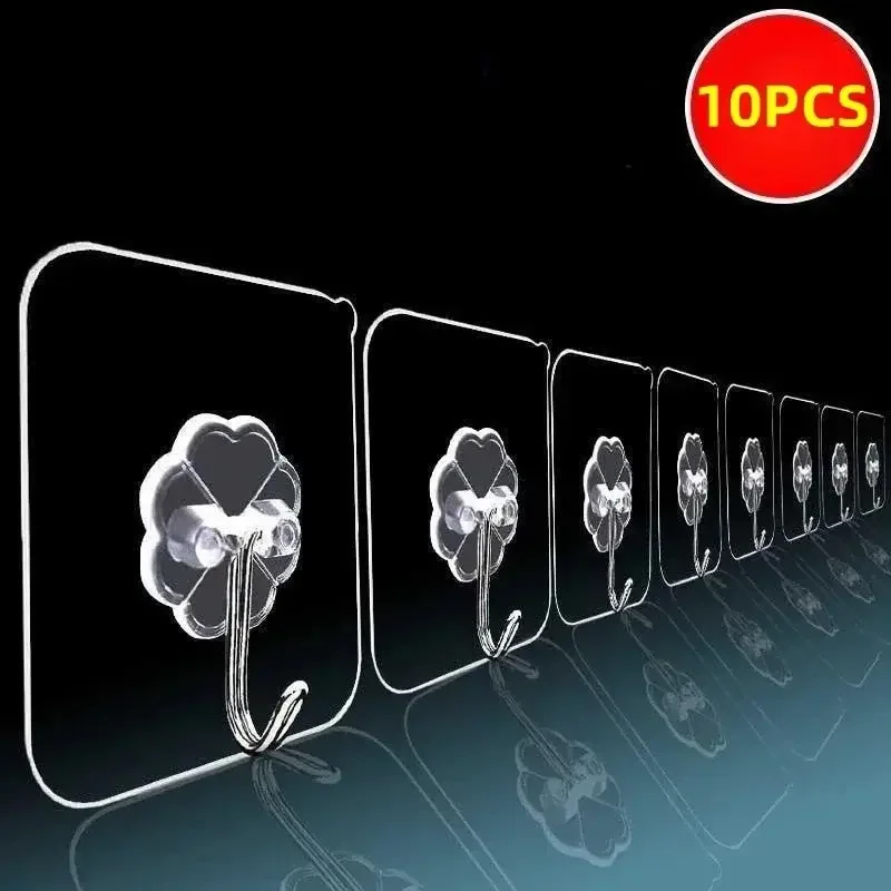 1-10PCS Transparent Stainless Steel Strong Self Adhesive Hooks Key Storage Hanger for Kitchen Bathroom Door Wall Multi-Function
1-10PCS Transparent Stainless Steel Strong Self Adhesive Hooks Key Storage Hanger for Kitchen Bathroom Door Wall Multi-Function