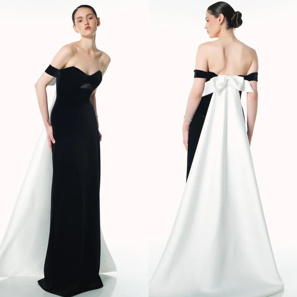 Customized Exquisite Classic Jersey Pleat Bow Straight Off-the-shoulder Long Dresses Bespoke Occasion Dresses Sizes Available
Customized Exquisite Classic Jersey Pleat Bow Straight Off-the-shoulder Long Dresses Bespoke Occasion Dresses Sizes Available