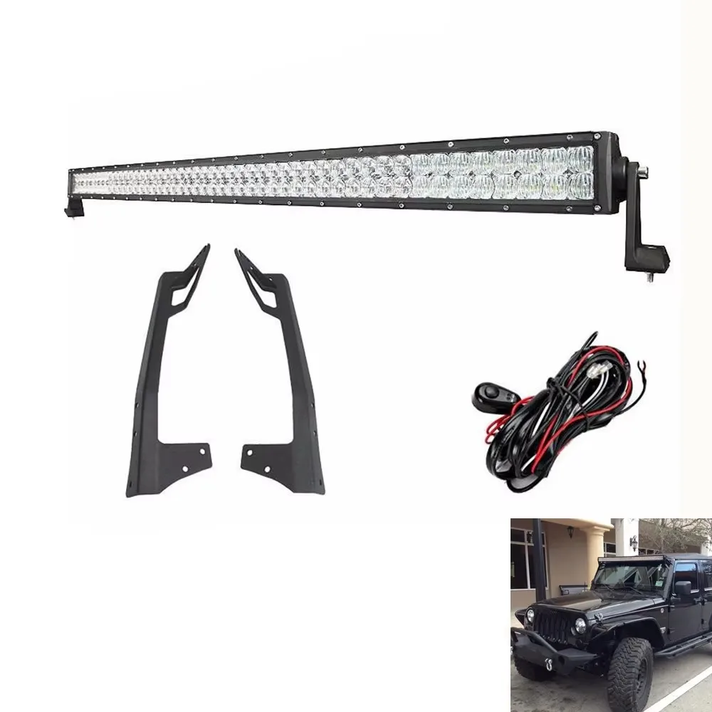 5D 52" 300W / 50 INCH 288w LED Work LIGHT BAR WITH WRANGLER JK MOUNTING BRACKET KIT For JEEP JK 2007-2017
5D 52" 300W / 50 INCH 288w LED Work LIGHT BAR WITH WRANGLER JK MOUNTING BRACKET KIT For JEEP JK 2007-2017