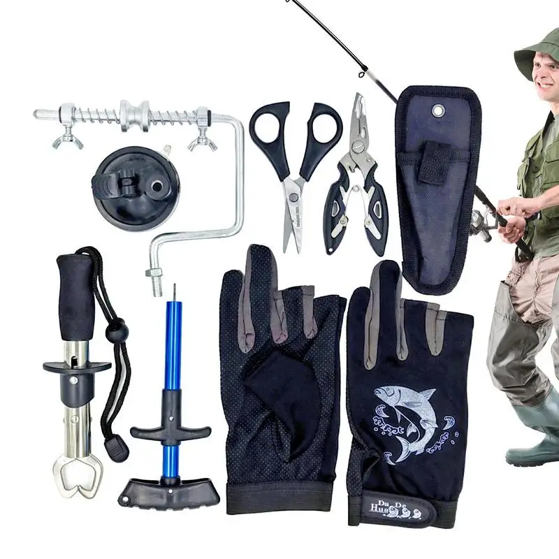 Fishing Tool Kit Fishing Gear Kit Line Cutters 6 Pcs Saltwater Resistant Multifunction Fish Hook Remover Tool With Gloves
Fishing Tool Kit Fishing Gear Kit Line Cutters 6 Pcs Saltwater Resistant Multifunction Fish Hook Remover Tool With Gloves