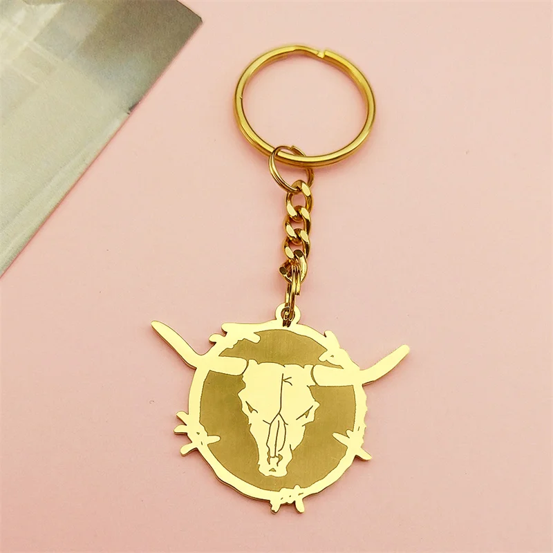 Bohemia Skull Bull Head Pendant Animal Cowboy Key Chain Women Men Stainless Steel Gold Color Mexican Cow Key Rings Jewelry
Bohemia Skull Bull Head Pendant Animal Cowboy Key Chain Women Men Stainless Steel Gold Color Mexican Cow Key Rings Jewelry