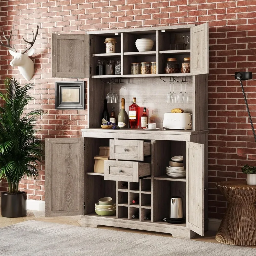 Oak Brown Sideboard Buffet Cabinet with Storage - Farmhouse Style Coffee Bar & Wine Cabinet | 47.32”L x 15.51”W x 73.82”H
Oak Brown Sideboard Buffet Cabinet with Storage - Farmhouse Style Coffee Bar & Wine Cabinet | 47.32”L x 15.51”W x 73.82”H