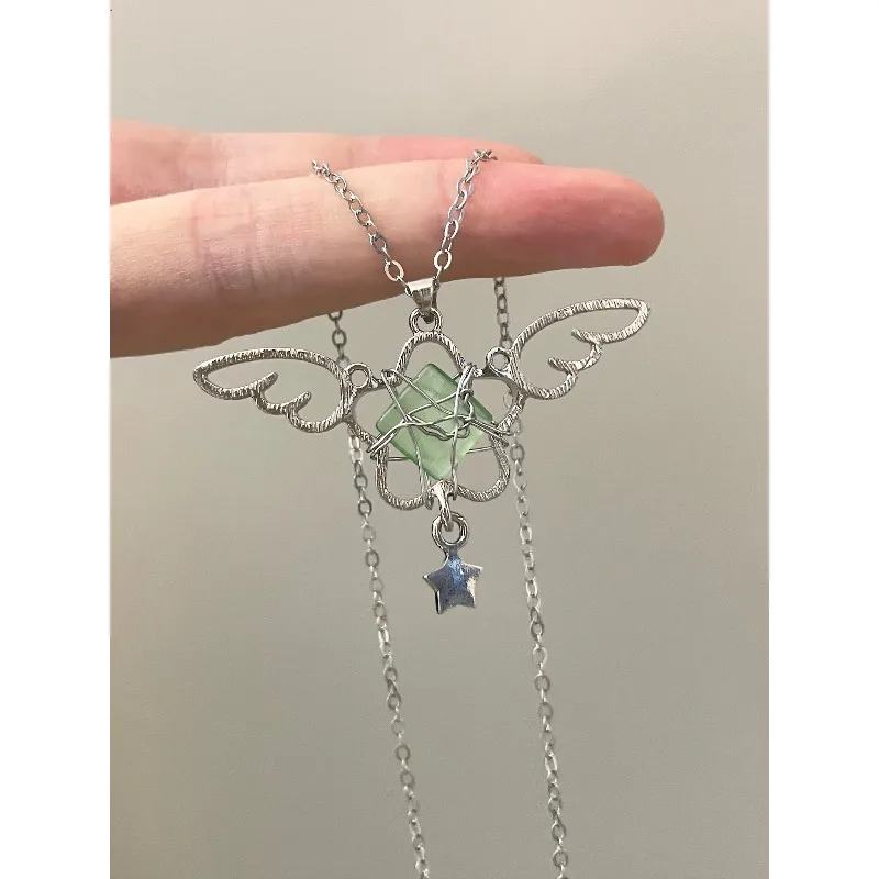 Handmade Angel Wishing Star Necklace | Pure Silver Gold Plated Guardian Star Pendant Handmade Winding Star Charm
Handmade Angel Wishing Star Necklace | Pure Silver Gold Plated Guardian Star Pendant Handmade Winding Star Charm