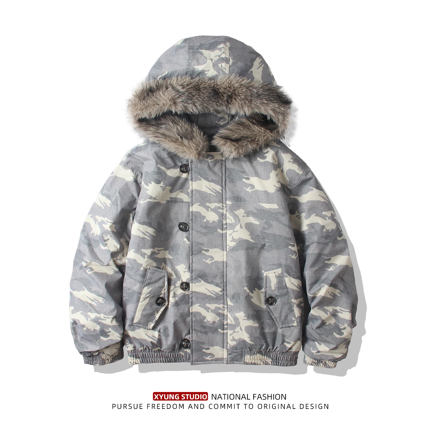 Warm American Sle Men's Cotton Jaet with Hood And Cloud Fur Collar Flight Coat Winter Insulation Outerwear Trendy Polyest...
Warm American Sle Men's Cotton Jaet with Hood And Cloud Fur Collar Flight Coat Winter Insulation Outerwear Trendy Polyest...