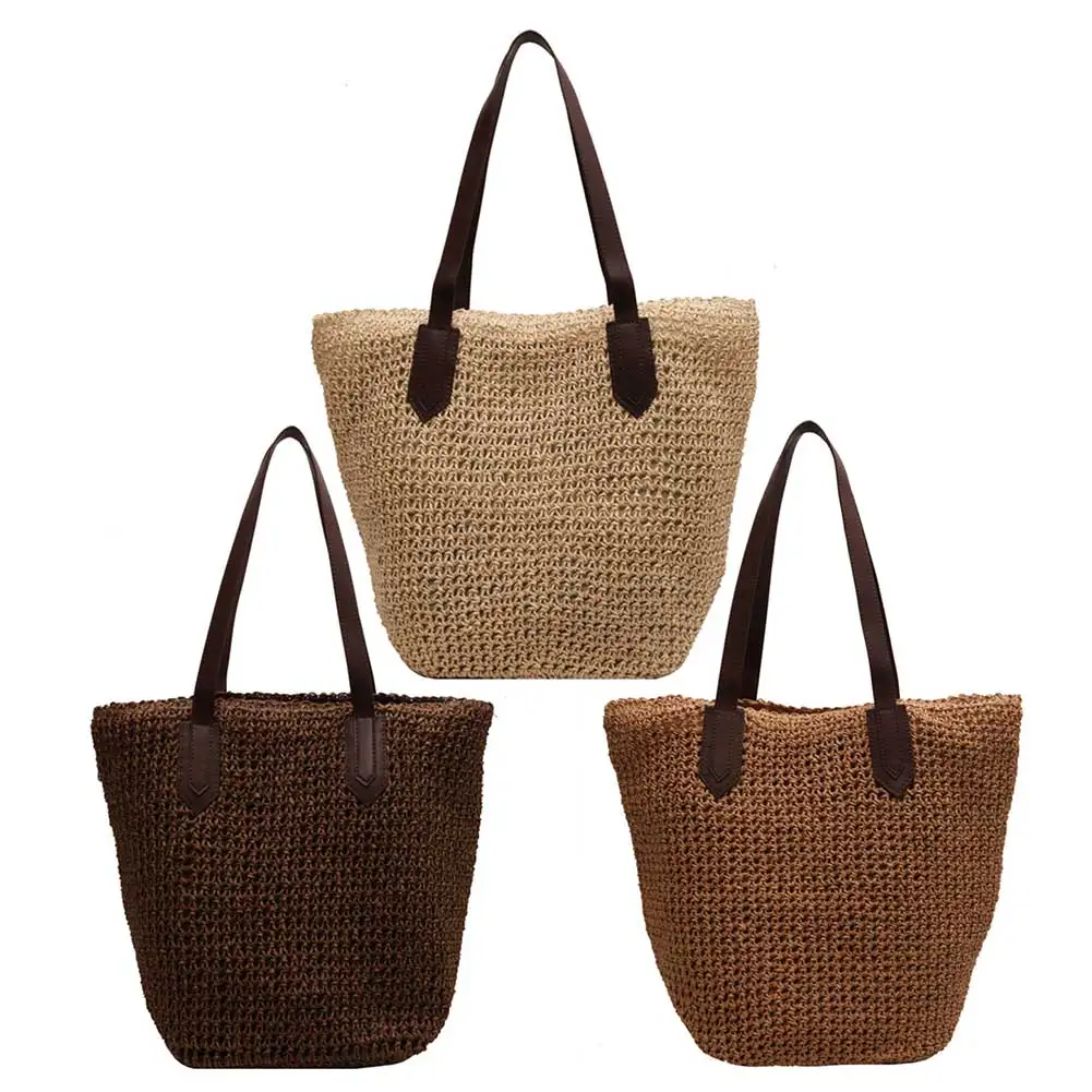 Women Handbag Solid Straw Underarm Bag Bohemian Woven Armpit Bag Summer Beach Casual Crochet Tote Bag Shopping Bags
Women Handbag Solid Straw Underarm Bag Bohemian Woven Armpit Bag Summer Beach Casual Crochet Tote Bag Shopping Bags
