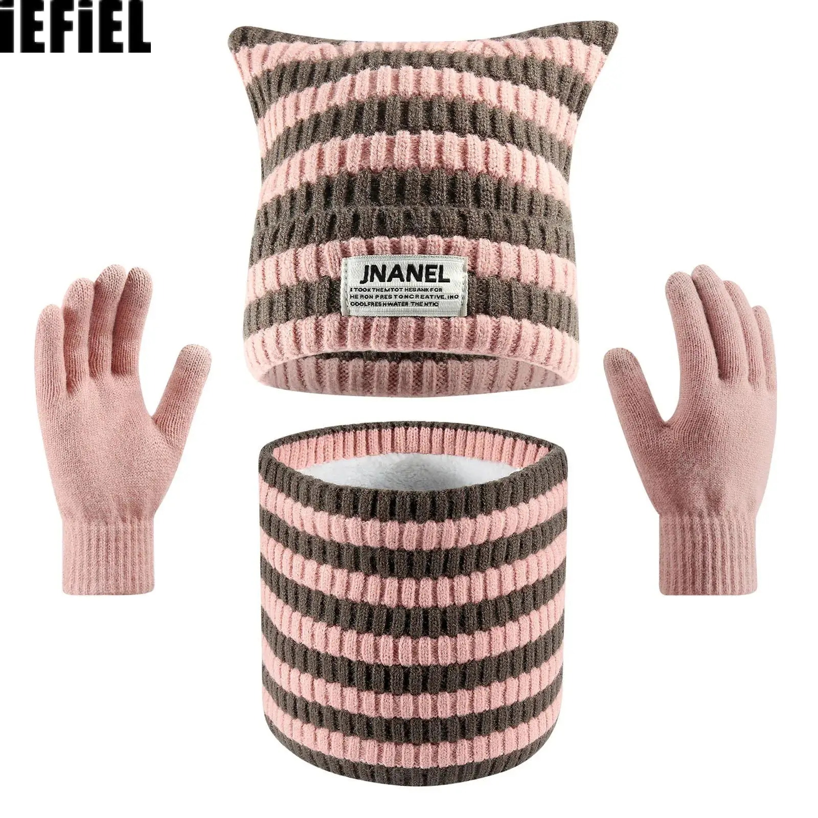 Cat Ear Knit Beanie Cap with Gloves And Scarf Soft Warm Clothing Accessories for Outdoor Activities
Cat Ear Knit Beanie Cap with Gloves And Scarf Soft Warm Clothing Accessories for Outdoor Activities