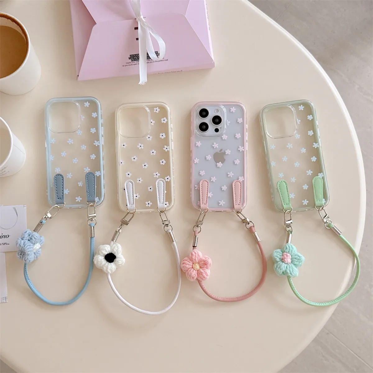 New fashion creative cute flower handstring Phone Case For iPhone 16 15 14 13 Pro Max fundas iphone 15 case Protective cover
New fashion creative cute flower handstring Phone Case For iPhone 16 15 14 13 Pro Max fundas iphone 15 case Protective cover