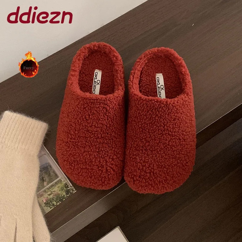 Fashion Fluffy Slippers Shoes Women Mules Winter Footwear Indoor Outdoor Female Slides Plush Ladies Flats Slippers Shoes
Fashion Fluffy Slippers Shoes Women Mules Winter Footwear Indoor Outdoor Female Slides Plush Ladies Flats Slippers Shoes