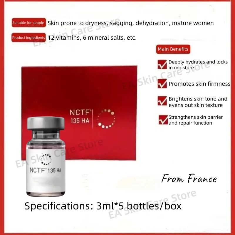 135Pink NCTF Hydrating Anti-aging Essence Repair Firming Moisturizing Essence New Edition Square 5 bottles x 3ml
135Pink NCTF Hydrating Anti-aging Essence Repair Firming Moisturizing Essence New Edition Square 5 bottles x 3ml