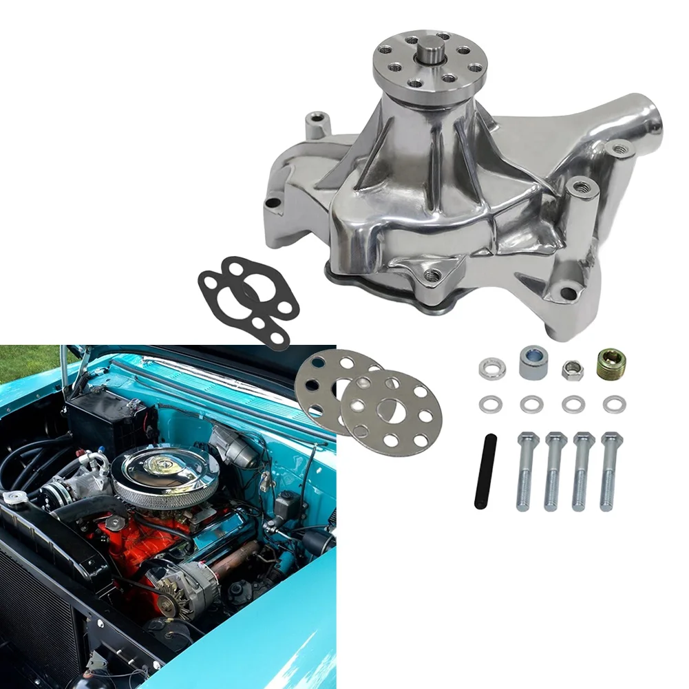High Volume Aluminum Long Style Water Pump Kit Polished For Chevy -SBC 1969-1987 30% More Flow Auto Cooling Part
High Volume Aluminum Long Style Water Pump Kit Polished For Chevy -SBC 1969-1987 30% More Flow Auto Cooling Part