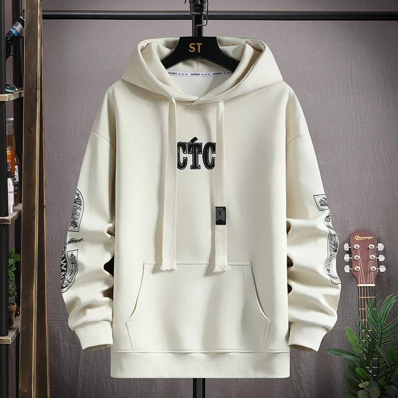 Hooded sweatshirt men's spring and autumn fashion American loose stitched clothes long-sleeved leggings youth jacket
Hooded sweatshirt men's spring and autumn fashion American loose stitched clothes long-sleeved leggings youth jacket