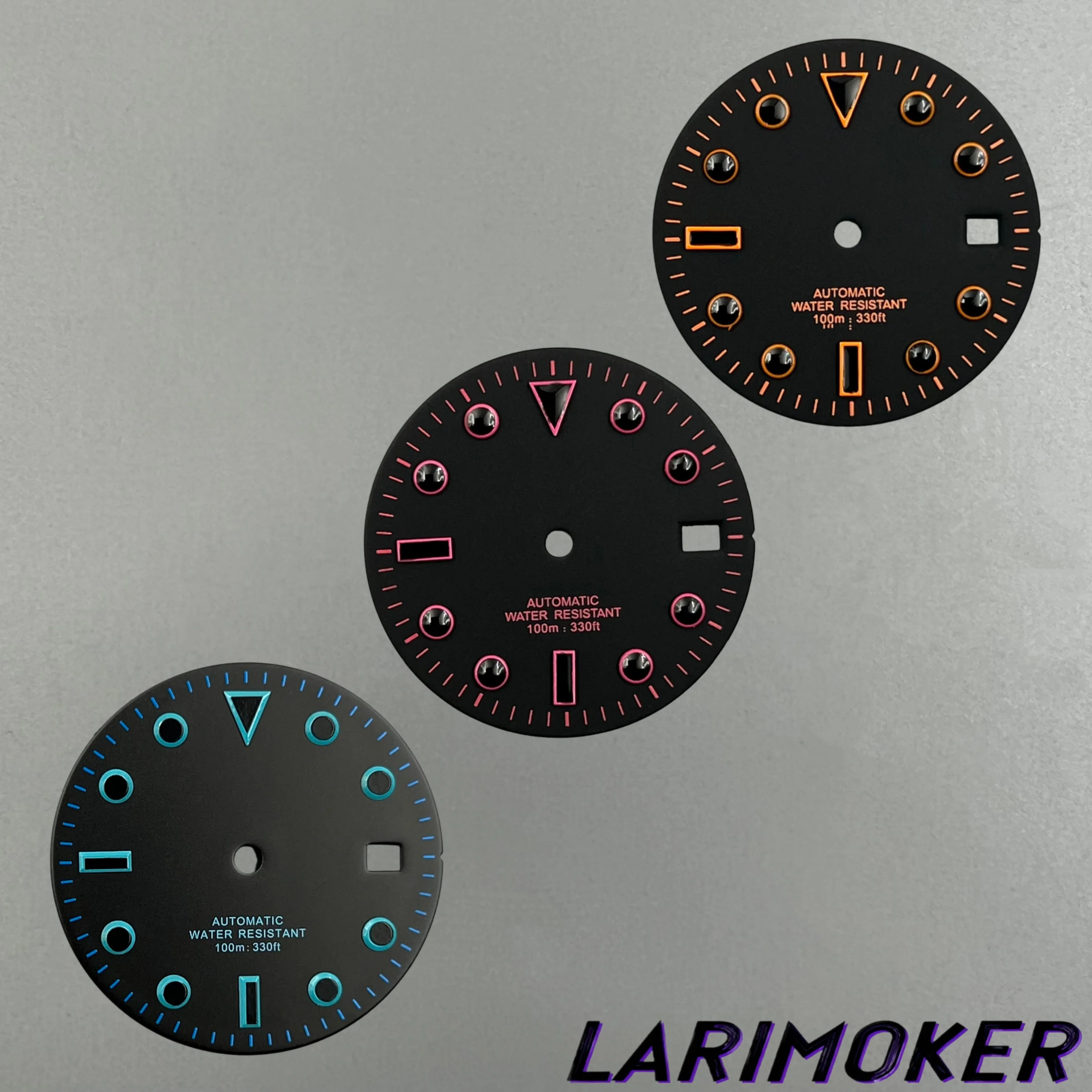 LARIMOKER29MM black dial with Blue orange pink index sides is suitable for the NH35 PT5000 Miyota8215 movements Watch accessorie
LARIMOKER29MM black dial with Blue orange pink index sides is suitable for the NH35 PT5000 Miyota8215 movements Watch accessorie