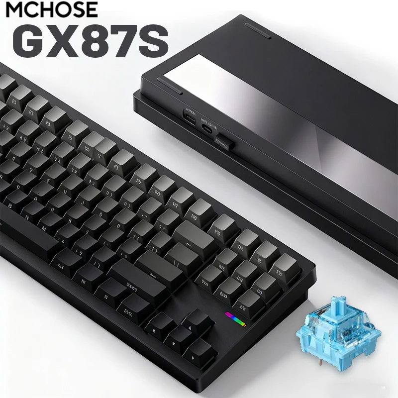 MCHOSE GX87S Mechanical Keyboard Aluminum 220 Mesh Process Customized Switch Hot Swappable Dynamic RGB Wireless
MCHOSE GX87S Mechanical Keyboard Aluminum 220 Mesh Process Customized Switch Hot Swappable Dynamic RGB Wireless