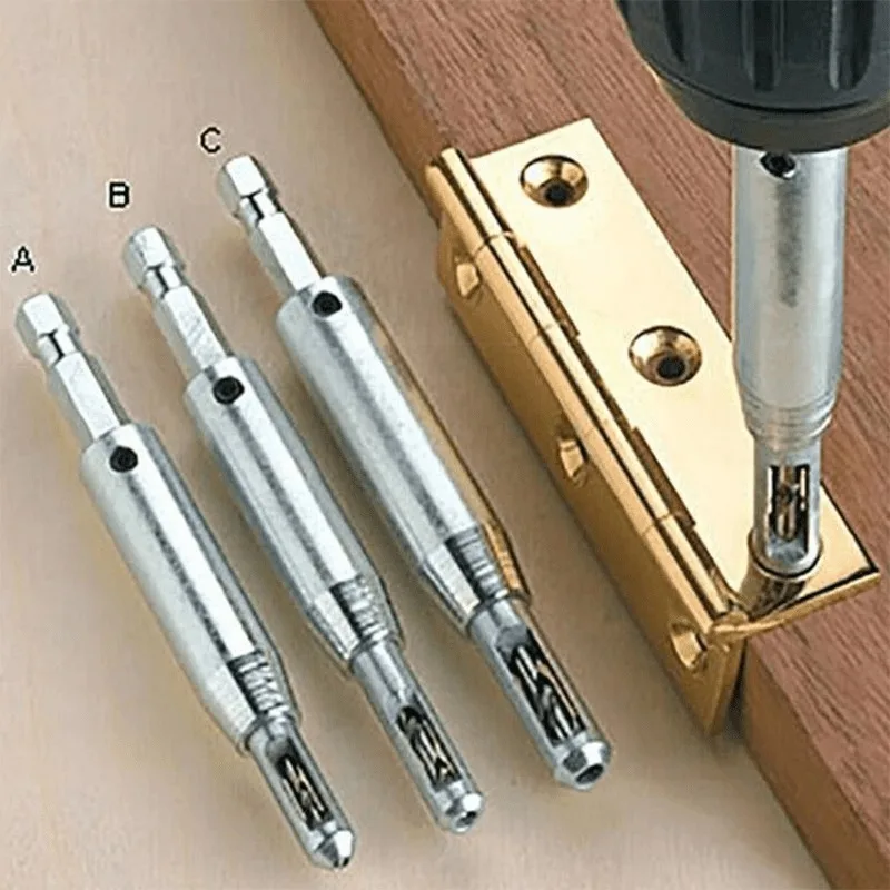 3Pcs Self-Centering Hinge Drill Bit Set-High-Quality Steel for Effortless Precise Woodworking-Quick Install&Perfect Alignment
3Pcs Self-Centering Hinge Drill Bit Set-High-Quality Steel for Effortless Precise Woodworking-Quick Install&Perfect Alignment