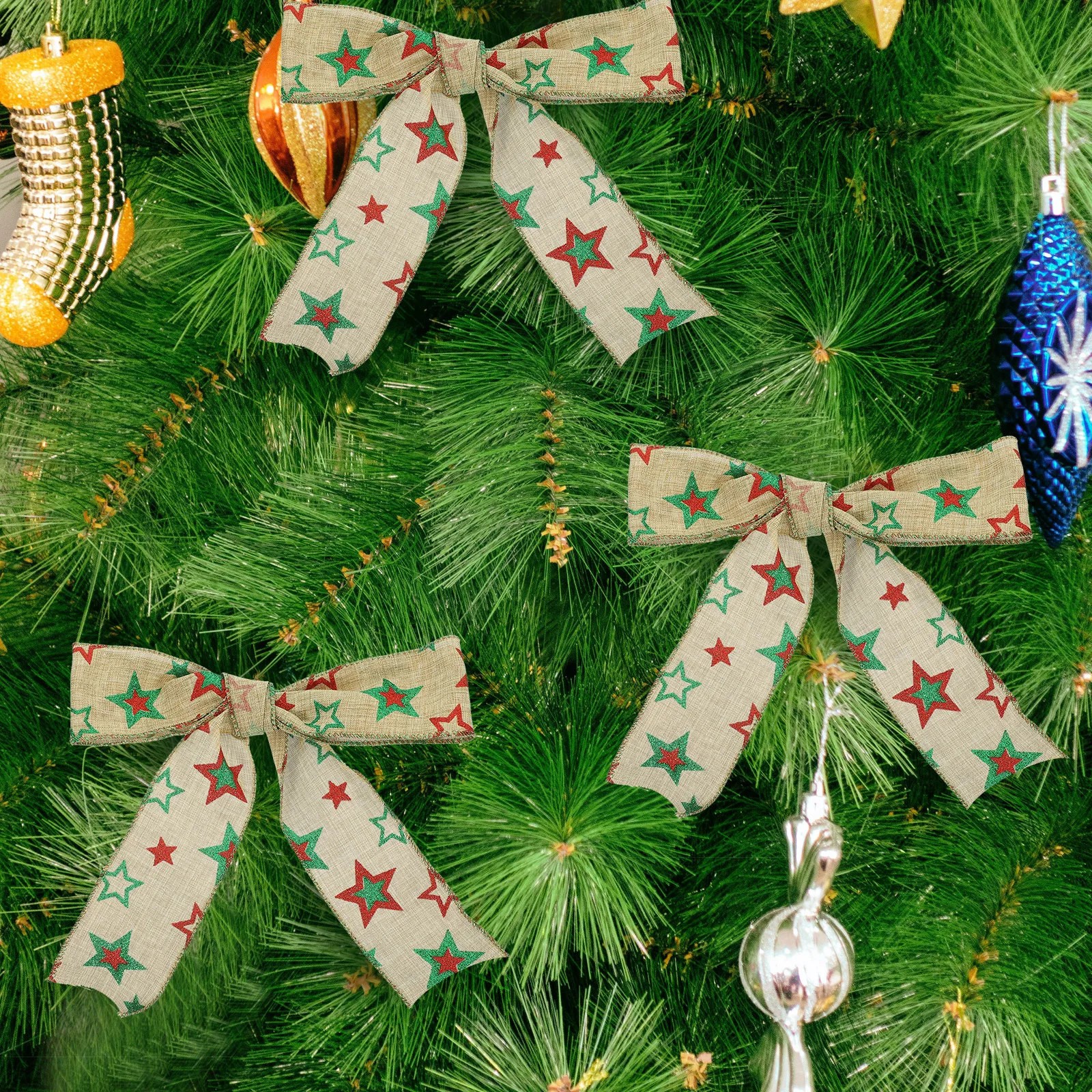 Christmas Ribbon Holiday Decorations DIY Bow Gift Box Cloth Craft Wrapping for Presents Xmas Party
Christmas Ribbon Holiday Decorations DIY Bow Gift Box Cloth Craft Wrapping for Presents Xmas Party