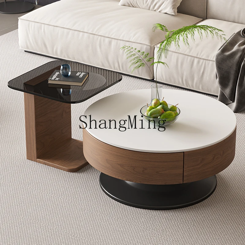 SM cream wind slate coffee table solid wood living room round household small apartment light luxury modern simplicity
SM cream wind slate coffee table solid wood living room round household small apartment light luxury modern simplicity