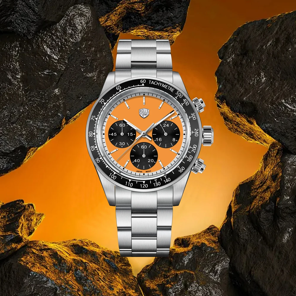 Men's Watch Vk63Movt Luxury Quartz Men's Watch Rollstimi Retro Sports Chronograph 100m Stainless Steel Sapphire Waterproof Watch
Men's Watch Vk63Movt Luxury Quartz Men's Watch Rollstimi Retro Sports Chronograph 100m Stainless Steel Sapphire Waterproof Watch