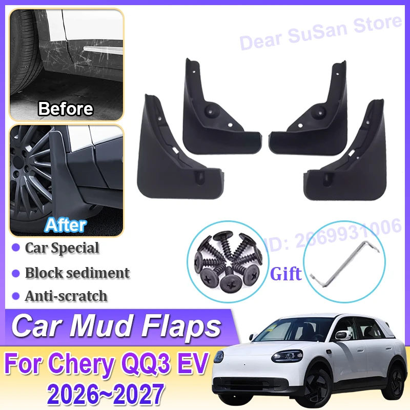 For Chery QQ3 Q EV 2026 2027 Car Mudguards Accessories Mudflaps Tools Splash Fenders Flare Cover Guard Auto Mud Protection Parts
For Chery QQ3 Q EV 2026 2027 Car Mudguards Accessories Mudflaps Tools Splash Fenders Flare Cover Guard Auto Mud Protection Parts
