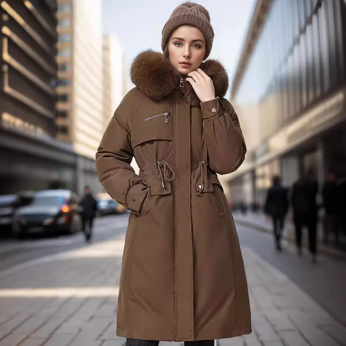 Women's Slim-fit down Cotton-Padded Coat Winter Trendy Thickened Detachable Liner New
Women's Slim-fit down Cotton-Padded Coat Winter Trendy Thickened Detachable Liner New