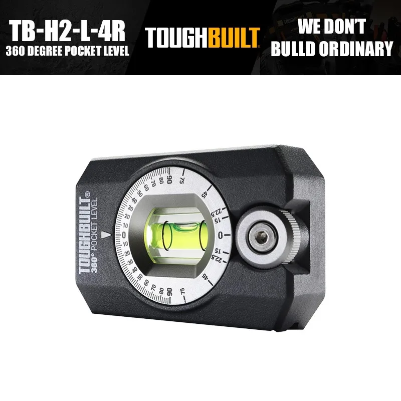 TOUGHBUILT Pocket Level Magnetic Small Level Multi angle Measurement TB-H2-L-4R