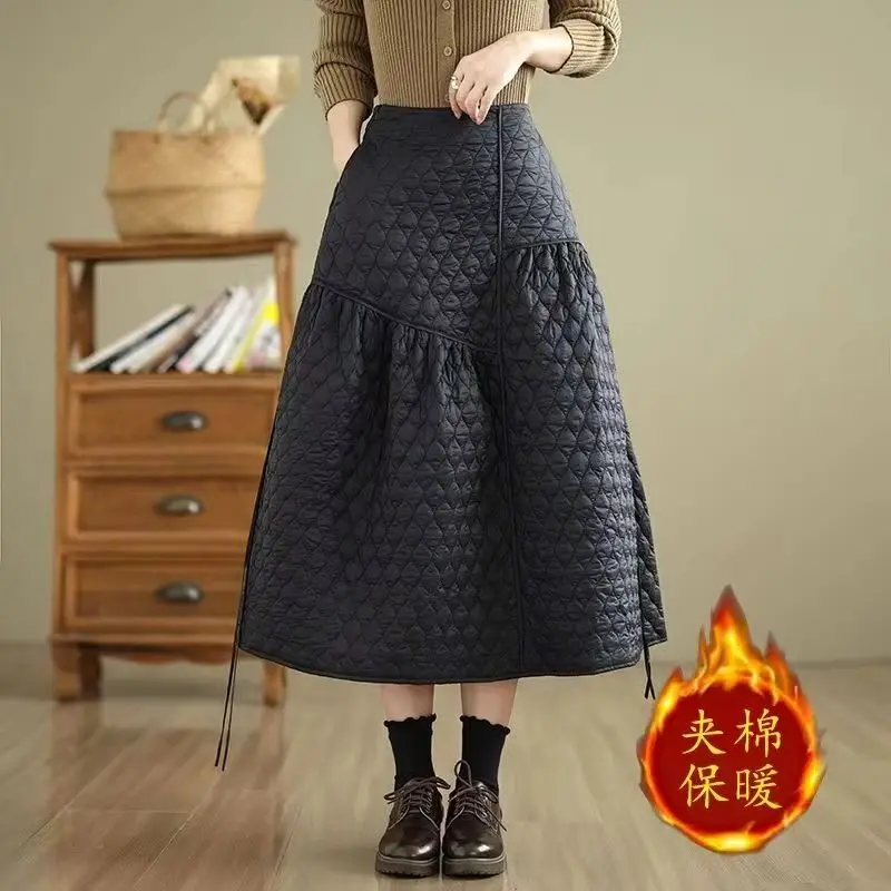 2025 New Autumn Winter Lingge Cotton Clip Skirt Women's Half Skirts Good-looking Windproof Warm A-line Long Skirt Female
2025 New Autumn Winter Lingge Cotton Clip Skirt Women's Half Skirts Good-looking Windproof Warm A-line Long Skirt Female