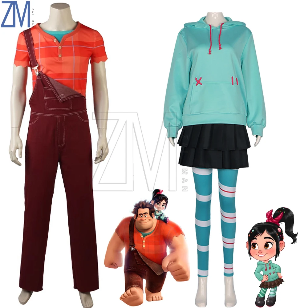 Anime Ralph Cosplay Suit Pants Vanellope von Schweetz Cosplay Costume Wreck Wigs Halloween Outfits Clothes for Women Men Party
Anime Ralph Cosplay Suit Pants Vanellope von Schweetz Cosplay Costume Wreck Wigs Halloween Outfits Clothes for Women Men Party