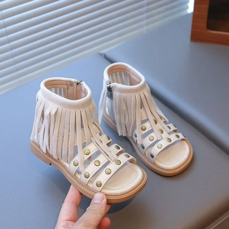2026 Summer New Women's High-Top Fringe Gladiator Sandals Studs Woven Soft Sole Versatile Outdoor Wear
2026 Summer New Women's High-Top Fringe Gladiator Sandals Studs Woven Soft Sole Versatile Outdoor Wear